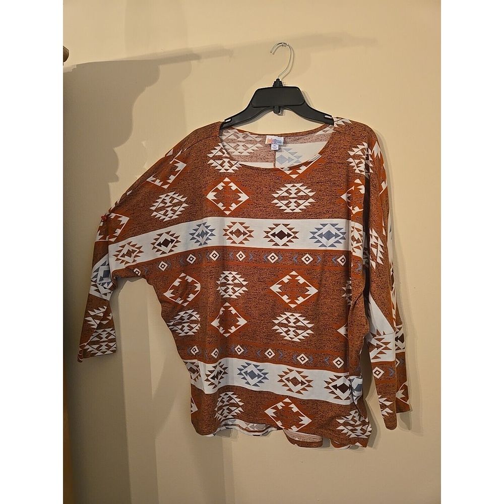 Lularoe Linda Bat Wing Dolman Sleeve Wide‎ Neckline Xl Fitted Cuff